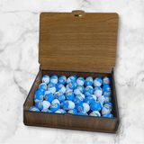 Nostaljik Lezzetler Ozmo Mini Yumurta ( 35 Adet ) Ahşap Hediye Kutusu Sevdiklerinize Hediye Ozmo Mini Eggs Ahşap Kutulu