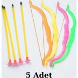Nostaljik Lezzetler Plastik Ok Yay Seti (5 Adet)