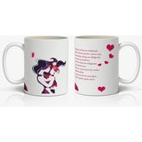 Nostaljik Lezzetler Seni Çok Seviyorum Anneciğim-Anneye Özel Mesajlı 1 Adet Tasarım Anneler Günü Hediyelik Kupa - Beyaz - 300 ml