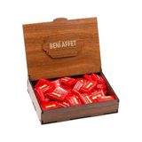 Nostaljik Lezzetler Sevdiklerinize Özel Ahşap Kutusunda 40 Adet Napoliten Çikolata ( Beni Affet Yazılı ) - 1 Adet