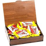 Nostaljik Lezzetler Sevgililer Gününe Özel Ahşap Hediye Kutusunda 24 Adet Petito - 1 Adet