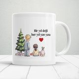 Nostaljik Lezzetler Yılbaşı Gecesinin Büyüsünü Yansıtan, Koleksiyonluk Şık ve Zarif Hediyelik Yılbaşı Kupa - Beyaz - 300 ml