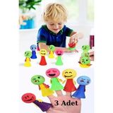 Nostaljik Lezzetler Zıplayan Oyuncak Emojili Zıp Zıp Oyun 3 Adet Pinyata Içi Parmaklara Takılan Emoji Top Bas Fırlat - 1