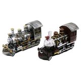 Nostaljik Lokomotiv Tren Tasarımlı Biblo Kumbara - Vintage Görünümlü - Dekoratif 1766574368008