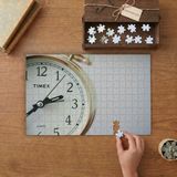 Nostaljik Masa Saat Tasarımı 240 Parça Ahşap Puzzle Ahşap Kutuda MP01861