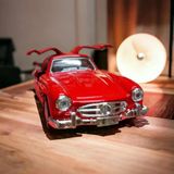 Nostaljik Metal Çek Bırak Araba Kırmızı Kapılar Açılır 1/36 Ölçek Mod:1