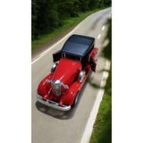Nostaljik Metal Çek Bırak Araba Kırmızı Kapılar Açılır 1/36 Ölçek Mod:3