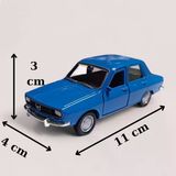 Nostaljik Metal Çek Bırak Mavi Araba Renault 12 Kapılar Açılır
