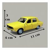 Nostaljik Metal Çek Bırak Sarı Araba Renault 12 Kapılar Açılır
