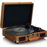 Nostaljik Pikap Hoparlörlü Çantalı Pikap Vintage Plak Çalar Bluetooth/aux In/rca/ 1800HAH Pil - Kahverengi