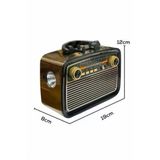 Nostaljik Radyo Bağlantılı Müzik Kutusu Ahşap
