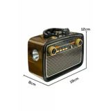 Nostaljik Radyo Bluetooth Bağlantılı Müzik Kutusu Ahşap Mir13450222