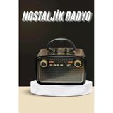 Nostaljik Radyo Bluetooth Bağlantılı Müzik Kutusu Ahşap P204631s5392