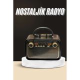 Nostaljik Radyo Bluetooth Bağlantılı Müzik Kutusu Ahşap