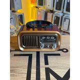 Nostaljik Radyo Bluetoothlu Fm Am Usb Sd Kart Girişli Şarjlı Taşınabilir Ses Sistemi