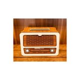 Nostaljik Radyo Görünümlü Ahşap Kumbara, 17 cm Genişlik, 12 cm Yükseklik