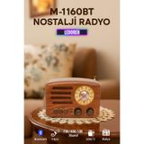 Nostaljik Radyo M-1160BT Bluetooth Fm/am/sw 3band Usb/tf/Radyo