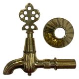 Nostaljik Sarı Pirinç Banyo Hamam Şadırvan Çeşme Osmanlı Musluk