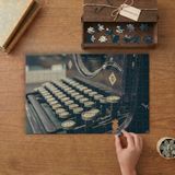 Nostaljik Siyah Daktilo Tasarımı 240 Parça Ahşap Puzzle Ahşap Kutuda MP01435
