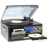 Nostaljik Siyah Pikap Kaset CD Çalar Bluetoothlu Kumandalı Radyo Mp3 USB 33-45-78 lik Plakla