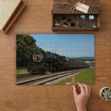 Nostaljik Tren - Lokomotif Tasarımı 240 Parça Ahşap Puzzle Ahşap Kutuda MP05950