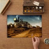 Nostaljik Tren Tasarımı 240 Parça Ahşap Puzzle Ahşap Kutuda MP05859