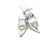 Nostra Shoes Love Kadın Topuklu Ayakkabı-Terlik - Gümüş