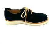 Nostra Shoes Prego Bağcıklı Hakiki Deri Kadın Ayakkabı - Siyah Süet