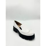 Nostra Shoes Shine Deri Kadın Makosen Ayakkabı - Beyaz