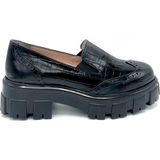 Nostra Shoes Shine Deri Kadın Makosen Ayakkabı - Siyah