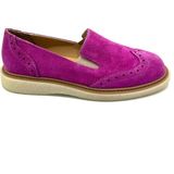Nostra Shoes Strada Deri Kadın Loafer Ayakkabı - Fuşya Süet