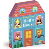 Nosy Crow Fold-Out + Play Eğlenceli Bebek Evi Renkli Desenlerle Çocuklar İçin Oyun Alanı - Multicolor