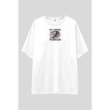 Not A Morning Purrson Kedi Baskılı T-Shirt | Unisex %100 Pamuk Beyaz Komik Yazılı Özel Tasarım Tee - XL