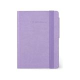 Not Defteri, Boş, Küçük, 192 Sayfa, Yumuşak Pu Kapak, Fsc® Sertifikalı Kağıt, 90 G/m², Aylık Planlayıcı, Adres Defteri, Yer Imi, 9,5 x 13,5 Cm, Renk Lavanta - Standart