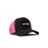 Not Today Logolu Cordura Siyah-Pembe Trucker Şapka