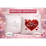 Nota Baskı Merkezi Kişiye Özel Yastık Kılıfı (SATICIYA SOR KISMINDAN İLETİŞİME GEÇELİM) - 33 x 38 cm - 02A-Beyaz