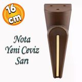 Nota Lüks Mobilya Kanepe Sehpa Tv Ünitesi Koltuk Ayağı 16 Cm Ahşap Desenli Kahverengi Baza Ayakları