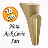 Nota Mobilya Kanepe Sehpa Tv Unitesi Koltuk Ayagi Baza Ayaklari Ahsap Desenli Kahverengi Ceviz 16 Cm