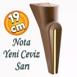 Nota Mobilya Kanepe Tv Ünitesi Konsol Koltuk Ayağı Ayakları Ahşap Desenli Kahverengi Ceviz 19 Cm