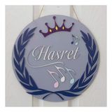 Notalı Isme Özel Çocuk Odası Kapı Süsü