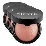 Note Cosmetics Baked Blusher 03 Oriental Pink Işıltılı Fırınlanmış Toz Allık (3 paketi)