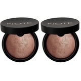 Note Cosmetics Baked Blusher 04 Deeply Bronze Işıltılı Fırınlanmış Toz Allık (2 paketi)