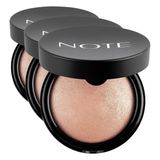 Note Cosmetics Baked Powder 01 Stardust Işıltılı Bitişli Highlighter Toz Yüz Pudrası (3 paketi)