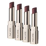 Note Cosmetics Iconic Sheer Lipstick 207 Idol Nemlendirici Parlak Ruj, Kahverengi (4 paketi)