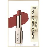 Note Cosmetics Iconic Sheer Lipstick Nemlendirici Parlak Ruj 203 Charming - Nude