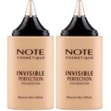Note Cosmetics Invisible Perfection 150 Pale Linen Fondöten (2 paketi)