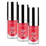 Note Cosmetics Lip Oil 40 Sugar Red Nemlendirici ve Parlatıcı Dudak Bakım Yağı, Kırmızı (3 paketi)