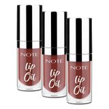 Note Cosmetics Lip Oil 60 Mocha Kiss Nemlendirici ve Parlatıcı Dudak Bakım Yağı, Kahverengi (3 paketi)