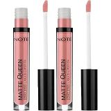Note Cosmetics Matte Queen Lipstick 02 Ruby Chocolate Kalıcı Likit Ruj, Pembe (2 paketi)