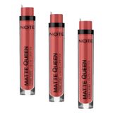 Note Cosmetics Matte Queen Lipstick 05 Summer Charm Kalıcı Likit Ruj, Pembe (3 paketi)